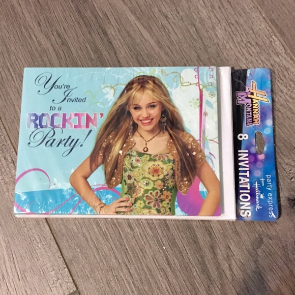 New Vintage Hannah Montana Hallmark Party Invitations & 2 Pk Thank You Notes - Picture 4 of 5